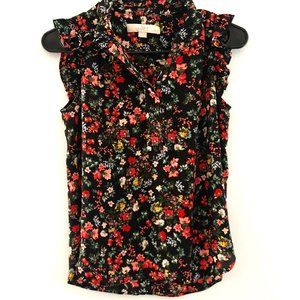 Ann Taylor Loft Sleeveless Ruffled Blouse NWOT